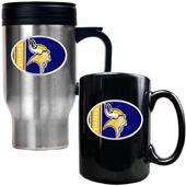 NFL Minnesota Vikings Travel Mug & Coffee Mug Set