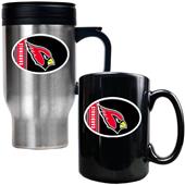 NFL Arizona Cardinals Travel Mug & Coffee Mug Set