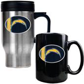 NFL San Diego Chargers Travel Mug & Coffee Mug Set