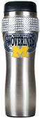 NCAA Michigan Stainless Steel Bling Travel Tumbler