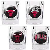 NBA Chicago Bulls 4pc Collector's Shot Glass Set