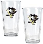 NHL Pittsburgh Penguins 2pc Pint Glass Set