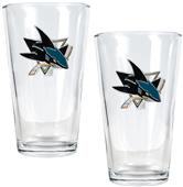 NHL San Jose Sharks 2pc Pint Glass Set