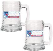 NHL New York Rangers 2pc Glass Tankard Set