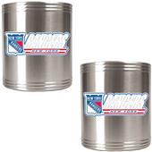 NHL New York Rangers 2pc Can Holder Set