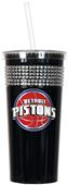 NBA Detroit Pistons 16oz Bling Tumbler w/ Straw