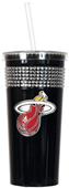 NBA Miami Heat 16oz Bling Tumbler w/ Straw