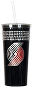NBA Portland Trailblazers Bling Tumbler w/ Straw