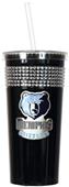 NBA Memphis Grizzlies 16oz Bling Tumbler w/ Straw