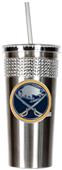 NHL Buffalo Sabres Stainless Bling Tumbler Straw