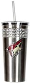 NHL Phoenix Coyotes Stainless Bling Tumbler Straw