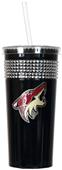 NHL Phoenix Coyotes Black Bling Tumbler W/Straw
