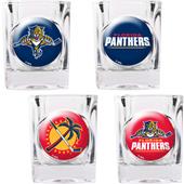 NHL Florida Panthers 4pc Square Shot Glass Set