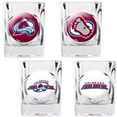 NHL Colorado Avalanche 4pc Square Shot Glass Set