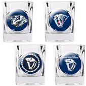 NHL Nashville Predators 4pc Square Shot Glass Set