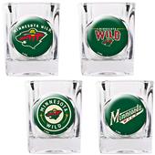 NHL Minnesota Wild 4pc Square Shot Glass Set