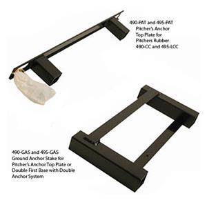 Adams Bolco Adult & Youth Pitcher's Rubber Anchors