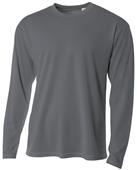 A4 Adult LS Crew Birds Eye Mesh T-Shirts CO A4 Adult LS Crew Birds Eye Mesh T-Shirts CO