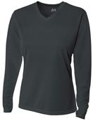 A4 Women's Long Sleeve V-Neck Mesh T-Shirts CO A4 Women's Long Sleeve V-Neck Mesh T-Shirts CO