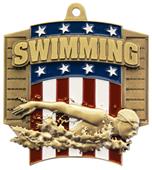 Hasty Awards Patriot Swimming Medal M-776W Hasty Awards Patriot Swimming Medal M-776W