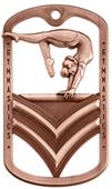 Hasty Awards Dogtag Gymnastics Medal M-785GF Hasty Awards Dogtag Gymnastics Medal M-785GF