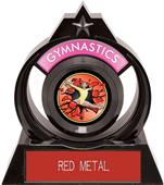 Eclipse 6" Gymnastics Red Burst-Out Trophy
