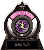 Eclipse 6" Gymnastics Purple Burst-Out Trophy