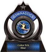 Eclipse 6" Gymnastics Blue Burst-Out Trophy