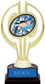 Gold Hurricane 7" Bust-Out Swimming Trophy Gold Hurricane 7" Bust-Out Swimming Trophy