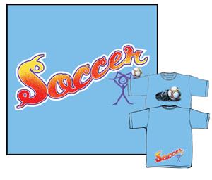 Coed Tail Print Light Blue soccer tshirts gifts