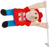 COLLEGIATE Nebraska Cornhuskers 3D Mascot Car Flag