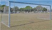 Semi-Permanent 4" Square Aluminum Soccer Goals Semi-Permanent 4" Square Aluminum Soccer Goals