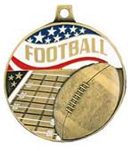 Hasty Awards 2.25" Football Medal M-750F