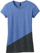 District Juniors Tri-Blend Pieced Crewneck Tee