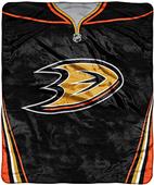 Northwest NHL Ducks Raschel Jersey Plush Throw Northwest NHL Ducks Raschel Jersey Plush Throw