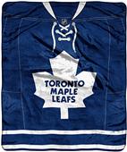 NHL Maple Leafs Raschel Jersey Plush Throw NHL Maple Leafs Raschel Jersey Plush Throw