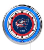 NHL Columbus Blue Jackets 19" Neon Logo Clock NHL Columbus Blue Jackets 19" Neon Logo Clock