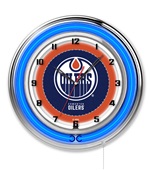 Holland NHL Edmonton Oilers 19" Neon Logo Clock Holland NHL Edmonton Oilers 19" Neon Logo Clock
