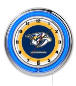 Holland NHL Nashville Predator 19" Neon Logo Clock