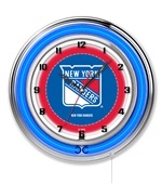 Holland NHL New York Rangers 19" Neon Logo Clock Holland NHL New York Rangers 19" Neon Logo Clock