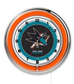 Holland NHL San Jose Sharks 19" Neon Logo Clock Holland NHL San Jose Sharks 19" Neon Logo Clock