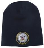 Navy Emb. Classic Military Work Beanie