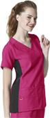 WonderWink Mock Wrap Knit Panel Scrub Top WonderWink Mock Wrap Knit Panel Scrub Top