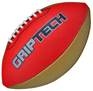 Red GripTech JR  Football Stitched Deluxe Rubber