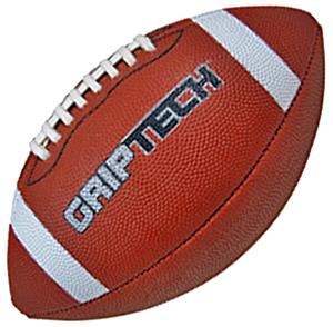 Brown GripTech JR  Football Stitched Deluxe Rubber