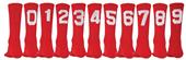 Red Lion "Solid Numbers" Red Crew Socks Red Lion "Solid Numbers" Red Crew Socks