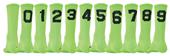 Red Lion "Solid Numbers" Green Crew Socks Red Lion "Solid Numbers" Green Crew Socks