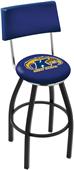 Kent State Univ Swivel Back Black/Chrome Bar Stool