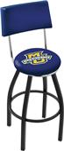 Marquette Univ Swivel Back Blk/Chrome Bar Stool