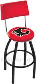 NHL Calgary Flames Swivel Back Blk/Chrm Bar Stool NHL Calgary Flames Swivel Back Blk/Chrm Bar Stool